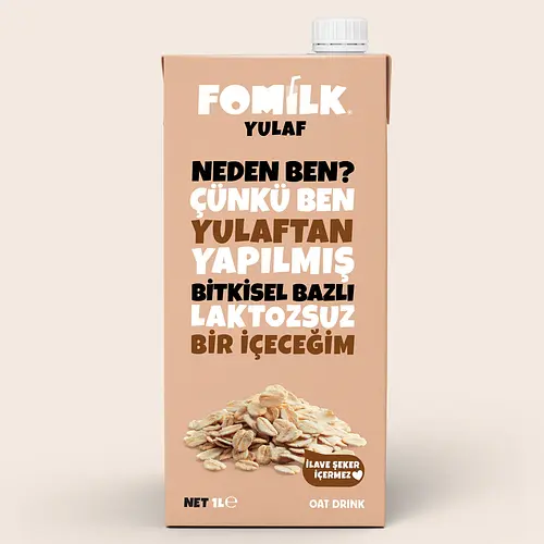Fomilk Bitkisel Bazlı Yulaf İçeceği 1 lt