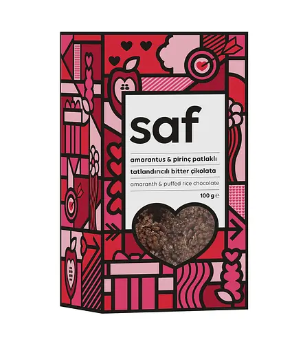 Saf Amarantus Pirinç Patlaklı Çikolata 100 gr