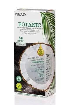 Neva Botanic Saç Boyası No: 5.0 Yoğun Açık Kahve Vegan Amonyaksız