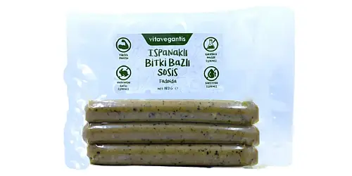 Vita Vegantis Ispanaklı Bitki Bazlı Sosis 180 gr