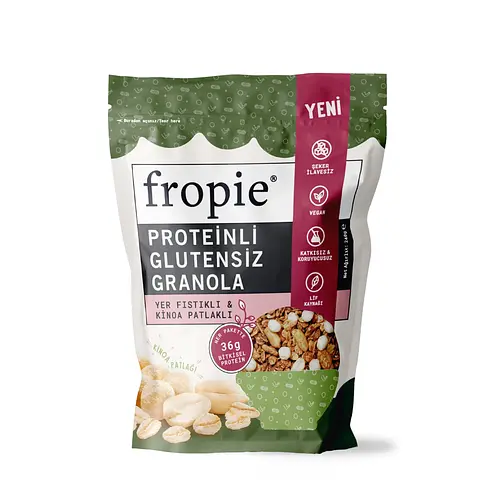 Fropie Proteinli Glutensiz Granola - Yer Fıstıklı & Kinoa Patlaklı 240 gr