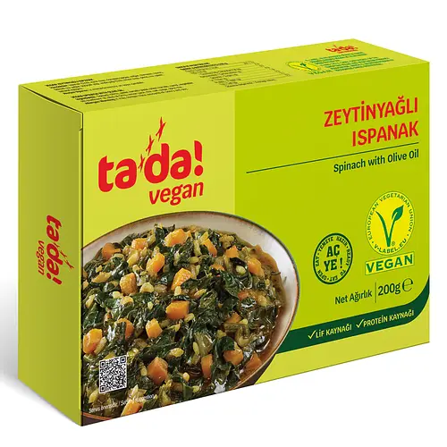 Tada Vegan Zeytinyağlı Ispanak 200 G